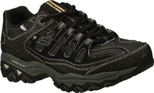 Skechers Sport Men's Afterburn Memory Foam Lace-Up Sneaker,Black,10 M US