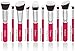 Kabuki Makeup Brush Set - Foundation Powder Blush Concealer Contour Brushes - Perfect For Liquid, Cream or Mineral Products - 10 Pc Collection With Premium Synthetic Bristles For Eye and Face Cosmetic