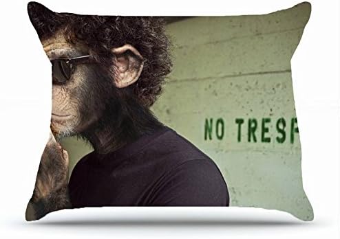 Standard Pillowcase 20 x 26 Inches Cotton Pillowcases Decorative Pillow Cover Case with Hidden Zipper Decor Cushion Covers - Animals monkey cigarette smoke For Sofa