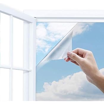 Uiter One Way Window Film-- Anti UV Static Cling Window Film 100% Light Blocking For Privacy Removal Decorate Heat Control Glass Tint Home Office Windows.(35.4