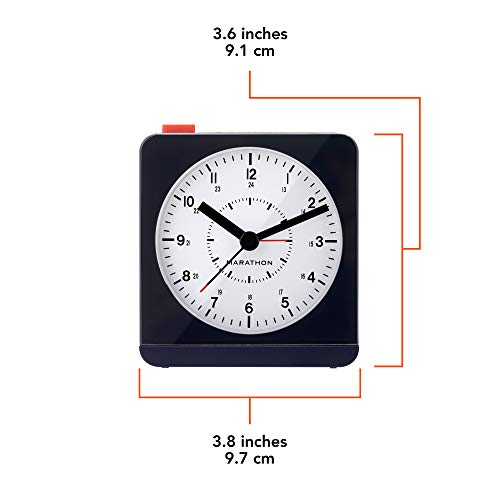 MARATHON Analog Desk Alarm Clock with AutoNight Light Pricepulse