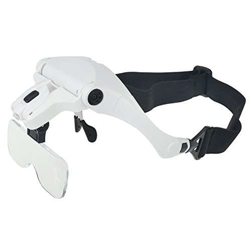 image for Glam Hobby h6902B Head Mount Magnifier with LED Head Light Bracket and
