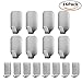 16 PCS Wall Hooks Hangers by Amoner, Heavy Duty Wall Hooks Stainless Steel Waterproof Hanger for Bathroom Kitchen Wardrobe Bedroom and Cabinets