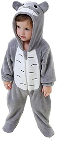 Unisex-baby Flannel Romper Animal Onesie Pajamas Outfits Suit Cosplay (100(Height:31''-35''/ages 18-24M), Totoro)