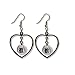 MLB Mini Baseball Heart Dangler Earrings