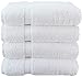 Wealuxe White Bath Towels 27x54 Inch, Cotton Towel Set for Bathroom, Hotel, Gym, Spa, Soft Extra Absorbent Quick Dry 4 Pack