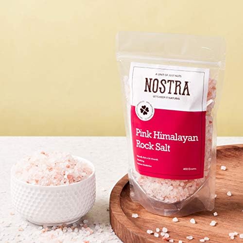 Just Nuts Pink Himalayan Rock Salt Granules, 400g [Naturally Rich in 84 Minerals, Improves Metabolism]
