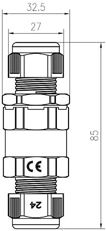 Knightsbridge JBAV002 16 A 3-Pole IP68 Weatherproof Inline Connector, Grey - Image 3