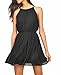 ZZER Women Short Casual Dresses Sleeveless Skater Chiffon Halter Cocktail Dress