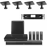 Bose Lifestyle 650 Home Entertainment System with Ceiling Brackets (1 OmniJewel Center Channel Wall Bracket &amp; 4 OmniJewel Ceiling Brackets) - Black