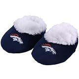 NFL Denver Broncos Football Baby Bootie Slippers, 3-6 Months