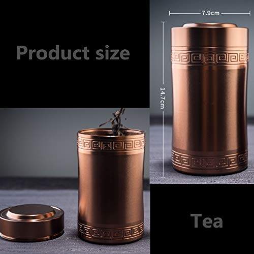 Ryyland-Home Teiera Creativa Lega di Alluminio Tea Caddy archiviazione può Portatile Tea Viaggio di archiviazione può… - immagine 3