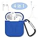 my-handy-design Airpods Case, Airpods Strap, Airpods Ear Hooks, Airpods Silicone Protective Cover with Earphone Sports Anti-lost Strap with Silicone Protective Earhooks, Airpods Replacement Accessories (Blue)