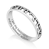 925 Sterling Silver Openwork Ring,Womens or Mens "I