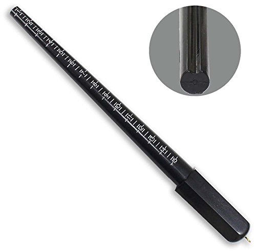 HAWK 12.5" Jeweler's 1-15 Ring Mandrel - Black Plastic