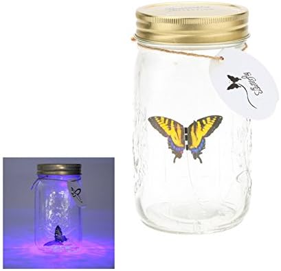 eSmart Animated Butterfly In A Jar With LED Light (Yellow)