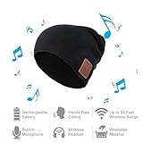 Wireless Bluetooth Beanie Hat, Charm sonic Smart Beanie Headset Musical Knit Headphone Speaker Hat Speakerphone Cap for Fitness Outdoor Sports Skiing Running Skating Walking, Christmas Gifts