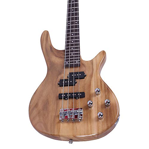 Exquisite Stylish IB Bass Guitar with Power Line and Wrench Tool (Burlywood)