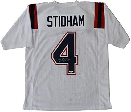 Jarrett Stidham New England Patriots Signed New Custom White Jersey Jsa Auth Autographed Nfl Jerseys At Amazon S Sports Collectibles Store