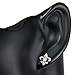 925 Oxidized Sterling Silver Filigree Fleur De Lis Symbol Small Post Stud Unisex Earrings 15 mm