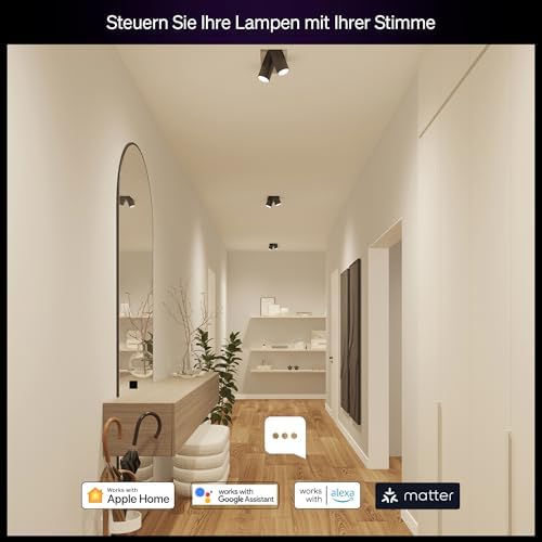 Essential Starter-Set: Bridge + 3 Essential GU10 Smart Leuchtmittel + Smart Button, White und Color Ambiance LED Licht, 2200-6500K, dimmbare LED Lampen, steuerbar mit Sprachassistenten
