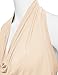 NINEXIS Women's Halter Neck Draped Front Open Back Top