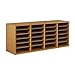 Safco Literature Organizer, 24 Compartments, Office and Classroom Mailbox with Adjustable Shelves, Wood Paper and Mail Sorter, Medium Oak