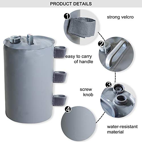 MasterCanopy 4er Set Wassergewichtstaschen Sandsäcke Gewichtstaschen Beingewichte Beschwerer für Pavillon Faltpavillon… – Bild 5