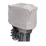 Leader Accessories New Gray 300D Polyester Outboard Motor Hood Cover
