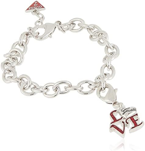 GUESS Bracciale Toggle Logo Con Charm A Cuore – Dorato – 19,1 Cm