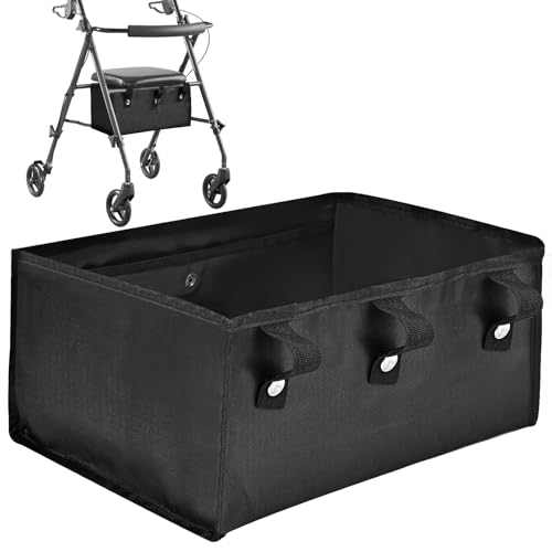 Cejiuga Under Seat Rollator Bag, Premium Walker Basket for Four Wheel Rollator, Walker Bags for Rolling Walker, Drive Rollator Accessories for Seniors, Storage Ipad, Books, and Essentials