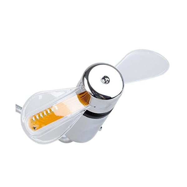 TRIXES-Flexible-USB-Fan-LED-Time-Display-Plug-in-and-Play-Flexible-Goose-Neck TRIXES Flexible USB Desk Fan and Clock - LED Time Display - Plug in and Play - Flexible Goose Neck – Desk Clock Fan Soft…