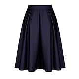 NREALY Skirt Womens Vintage Solid Princess Ruffled