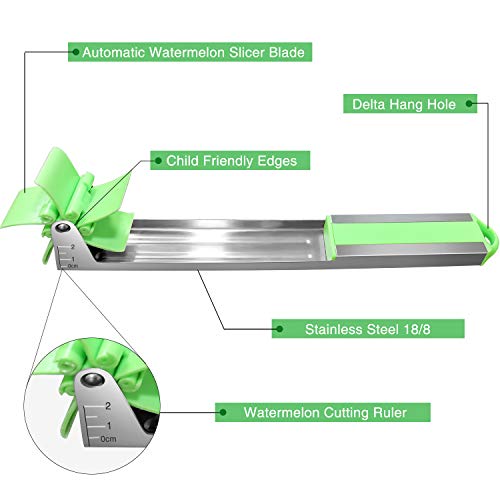 image for Watermelon Slicer Fruit Knife-PATENTED-RUCACIO Melon and Cantaloupe Fr