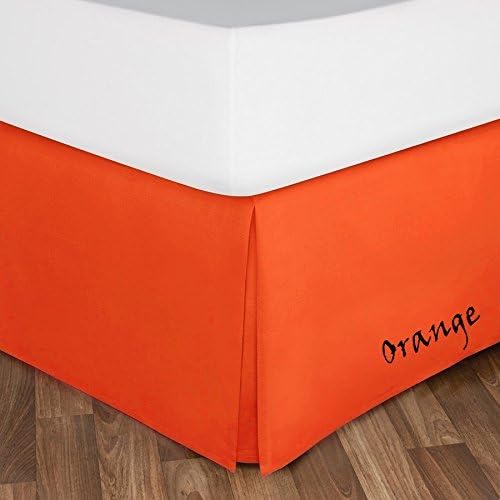 New Collection 1-PC Tailor Made Good Fitting Bed Skirt Orange -Pattern Solid Drop Length 18" Inches ) in Cal-King Sizes &amp; 450 Thread -Choose Colors 100% Egyptian Cotton By American Sheets