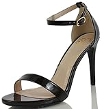 Delicious Women's Jaiden Faux Leather Wide Strap Single Sole Heels 4