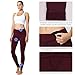 Baleaf Women's Fleece Lined Leggings Yoga Pants Inner Pocket Ruby Wine Size M