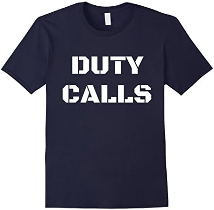 Mens Funny Duty Calls WWII Military T-Shirt Gift XL Navy