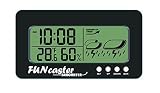 TecScan FUNcaster Barometer Ambient Weather Clock for Golf Cart, Boat, Home, Office Easy to See Time, Temp, Humidity, Forecast