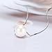 Merdia S925 Sterling Silver Fashionable Chain Simulated Pearl Pendant(White)
