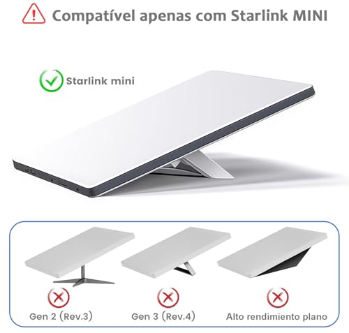 Suporte para Starlink Mini Carro, Kit de Base de Montagem para Starlink Mini Completa, com 4 Ventosas para Painel, Brisa, Janela e Teto Solar