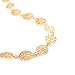 DZT1968 Women Pendant Vintage Alloy Necklace Choker Chains Charm (Gold)