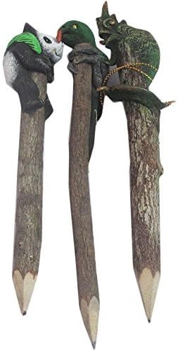 Branch Twig 1 SET = (3 Pcs) FANCY PENCIL TOP HEAD WITH ANIMALS IDEAS SMALL GIFT FOR FRIENDS AND CHILDREN by FANCY Pencil