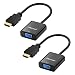 HDMI to VGA, 2 Pack, Moread Gold-Plated HDMI to VGA Adapter (Male to Female) for Computer, Desktop, Laptop, PC, Monitor, Projector, HDTV, Chromebook, Raspberry Pi, Roku, Xbox and More - Black primary