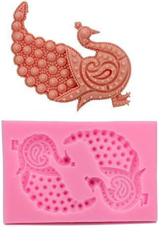 JPONLINEAnimal Peacock Silicone Fondant Soap 3D Cake Mold Cupcake Jelly Candy Chocolate Decoration Baking Tool Moulds FQ1772 NEW