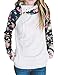 ZKESS Womens Casual Floral Print Striped Long Sleeve Pullover Hoddies Pockekets