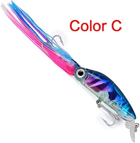 Topgee Fishing Lures for Bass Fishing Lures Soft Material Hard Bass Baits Multi Colors Minnow Lures Fishing Baits with Treble Hooks