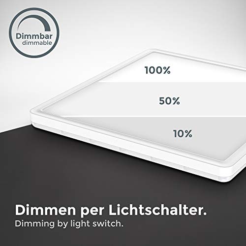 B.K.Licht I LED Paneel I plafondlamp I dimbare plafoniere I lampen dimbaar I ultra vlak I indirect licht I vierkant… - Afbeelding 6