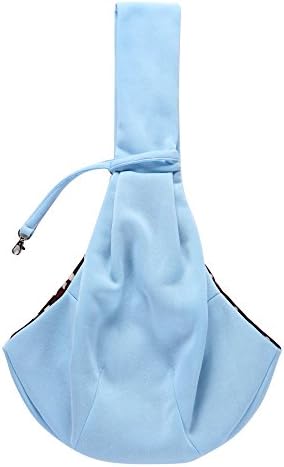 Yqn Pet Sling Carrier Bag for Small Dog Cat Bunny Reversible Safe Comfortable Shoulder Carry Tote Pet Pouch Bag with Travel (Wathet)