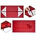 WRAPAHOLIC 2Pcs Red Gift Box with Satin Ribbon, 8x8x4 Inches Collapsible Gift Box with Magnetic Closure for Party, Wedding, Gift Wrap, Bridesmaid Proposal, Storage
